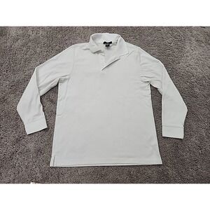 ICO Polo Shirt Mens M White Excellent Long Sleeve Classic DG20L Breathable